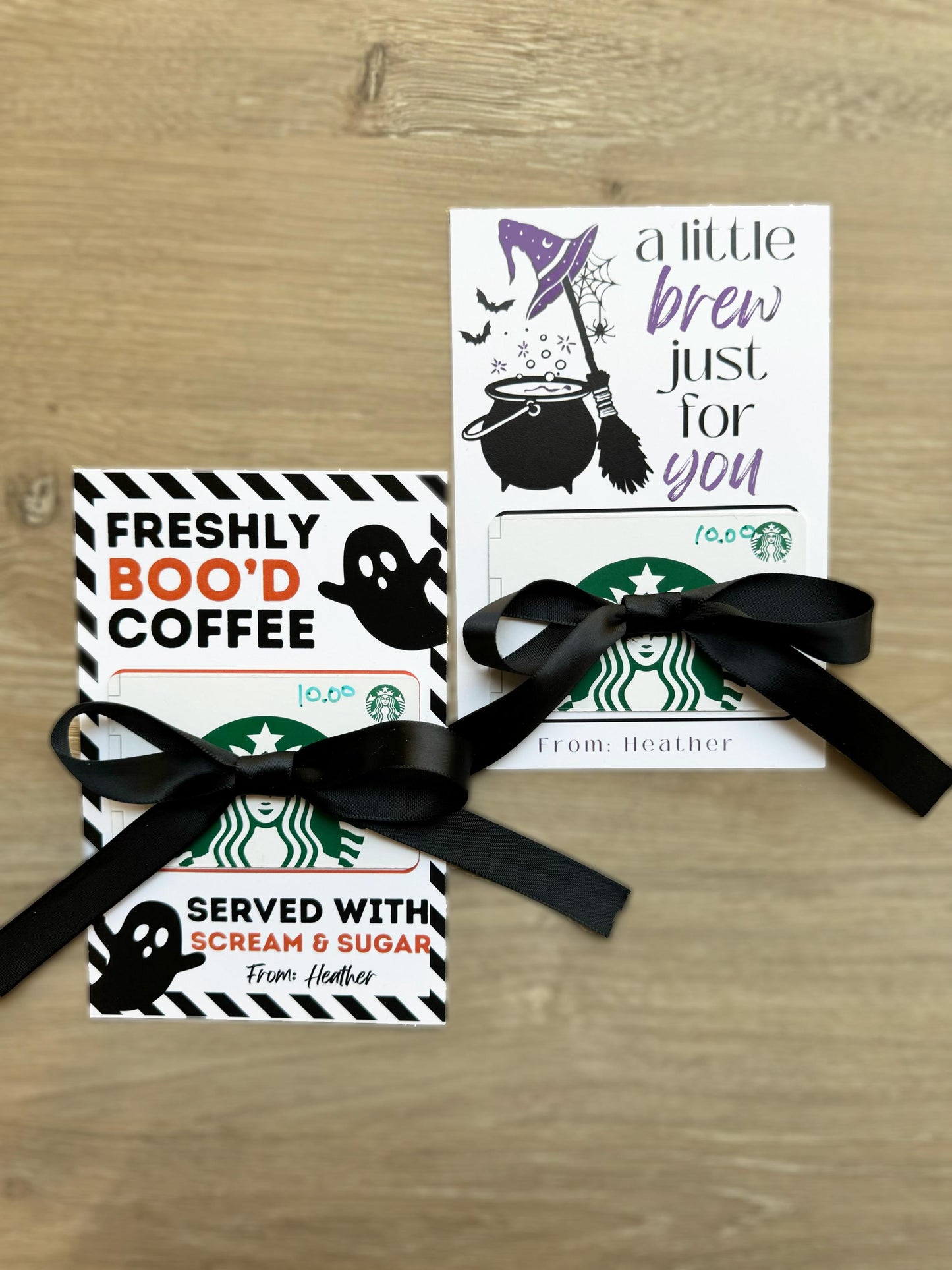 Teacher Printable Gift Card Holder, Halloween Teacher Gifts, Teacher Coffee Gifts