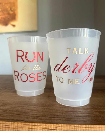 Kentucky Derby Cups, Derby Party Decor, Kentucky Derby Decorations, Talk Derby to Me, 16oz frosted cups