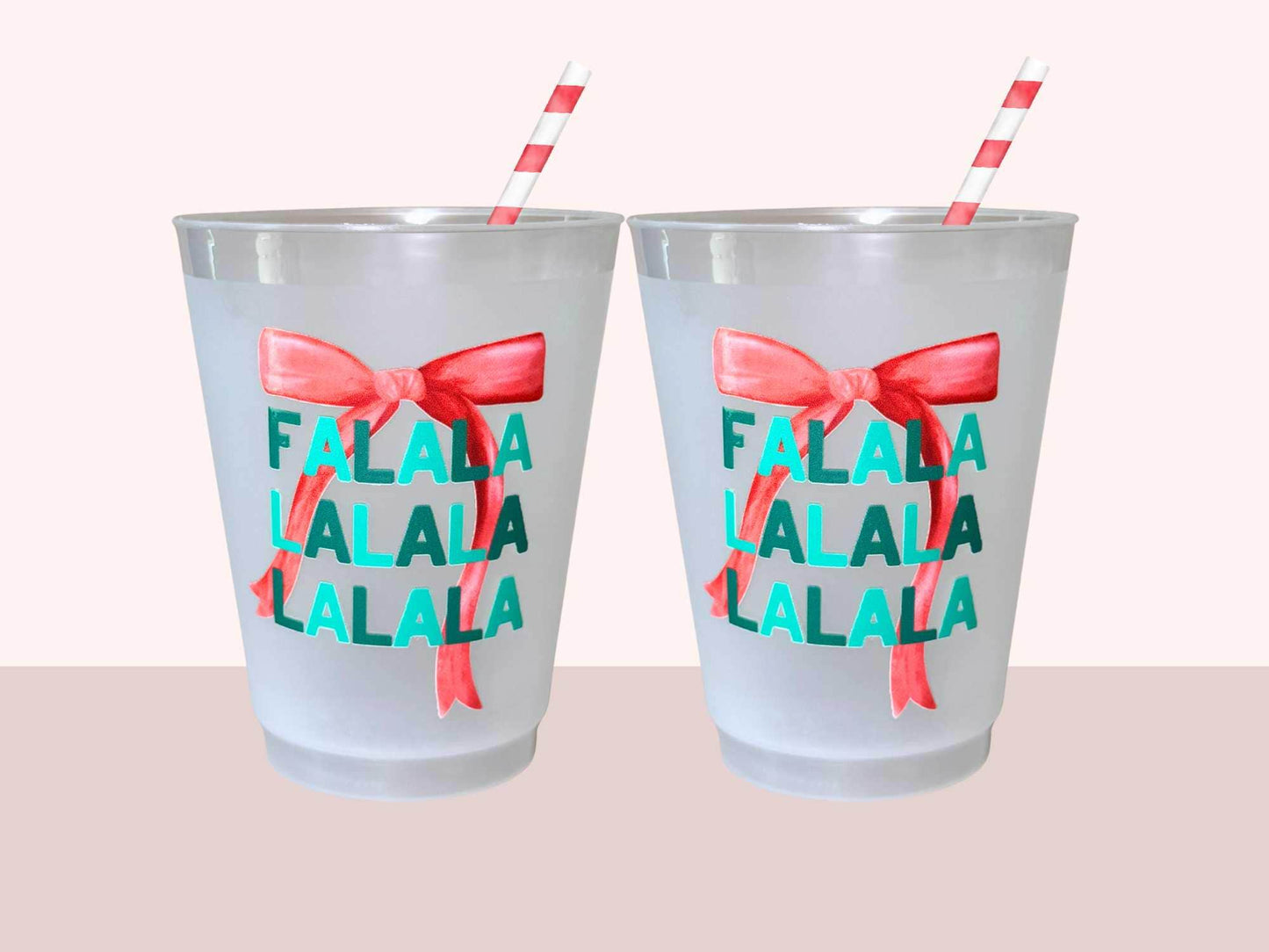 FaLaLa Christmas Party Frosted Plastic Cups