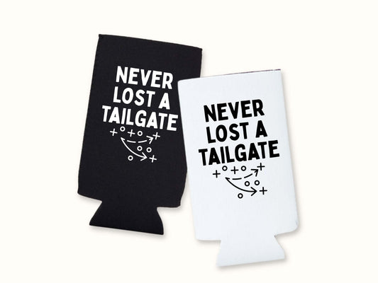 Never Lost a Tailgate Can Cooler, Football Can Cooler Tailgate Party Set of 5
