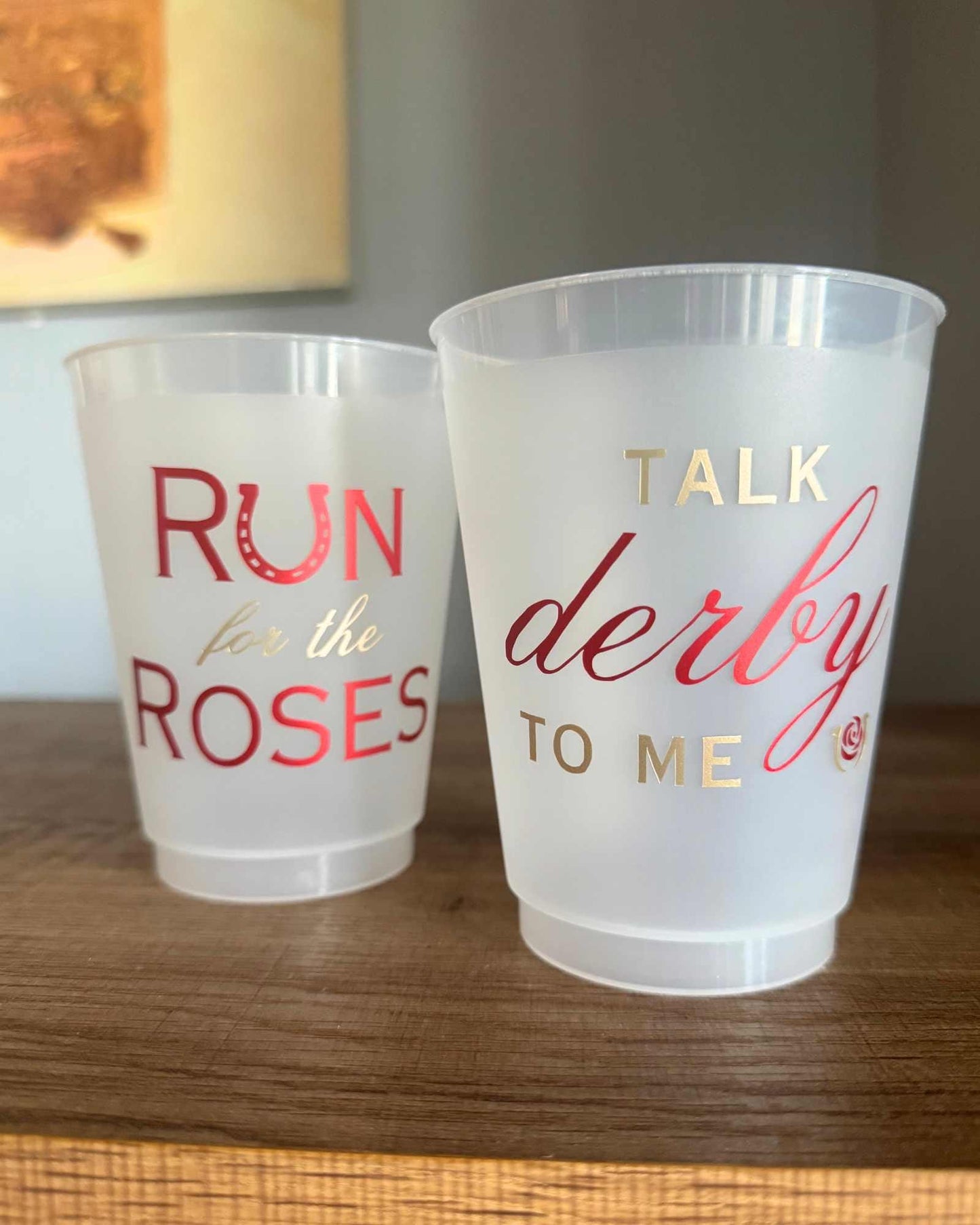 Kentucky Derby Cups, Derby Party Decor, Kentucky Derby Decorations, Talk Derby to Me, 16oz frosted cups