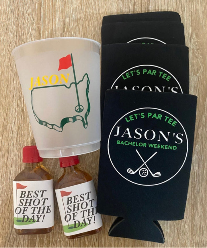 Women's Pink Golf Party Shot Labels