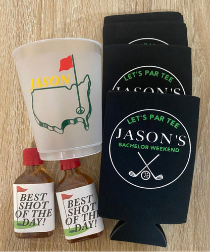 Women's Pink Golf Party Shot Labels