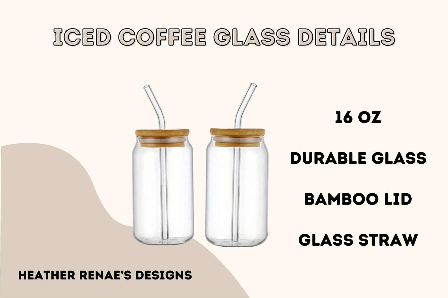 Halloween Ice Coffee Glass