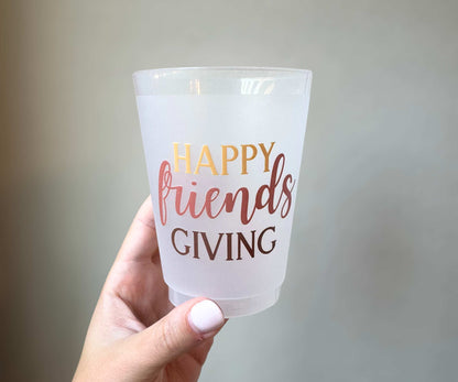 Friendsgiving Cups 16oz Frosted Plastic