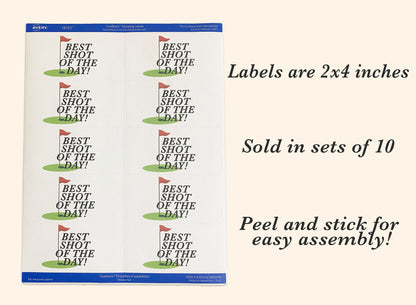 Golf Party Shot Labels