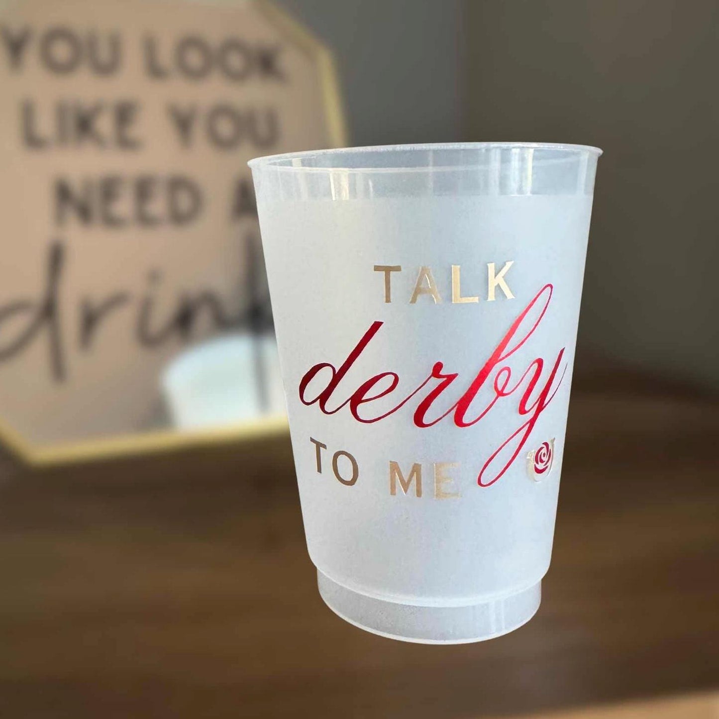 Kentucky Derby Cups, Derby Party Decor, Kentucky Derby Decorations, Talk Derby to Me, 16oz frosted cups