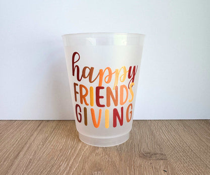 Happy Friendsgiving Cups 16oz Frosted Plastic