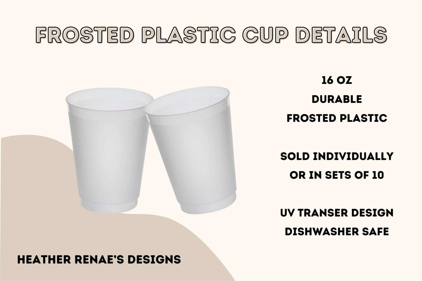 Friendsgiving Cups 16oz Frosted Plastic