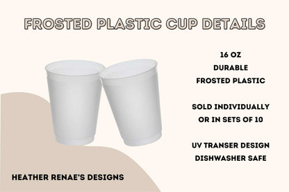 Friendsgiving Cups 16oz Frosted Plastic