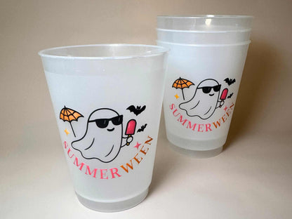 Summerween Party Frosted Plastic Cups