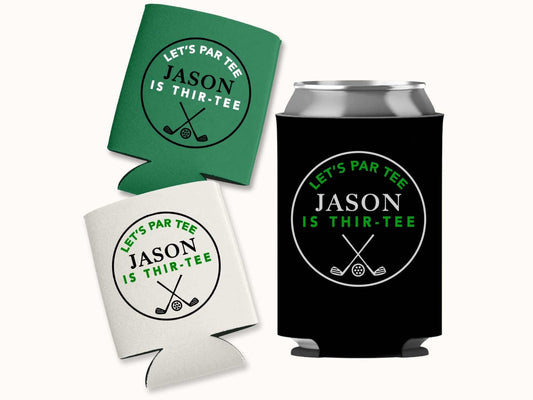 Golf Birthday Party Favors Can Cooler
