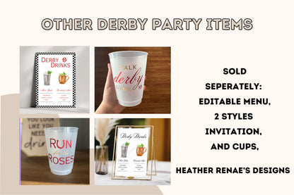 Kentucky Derby Cups, Derby Party Decor, Kentucky Derby Decorations, Talk Derby to Me, 16oz frosted cups