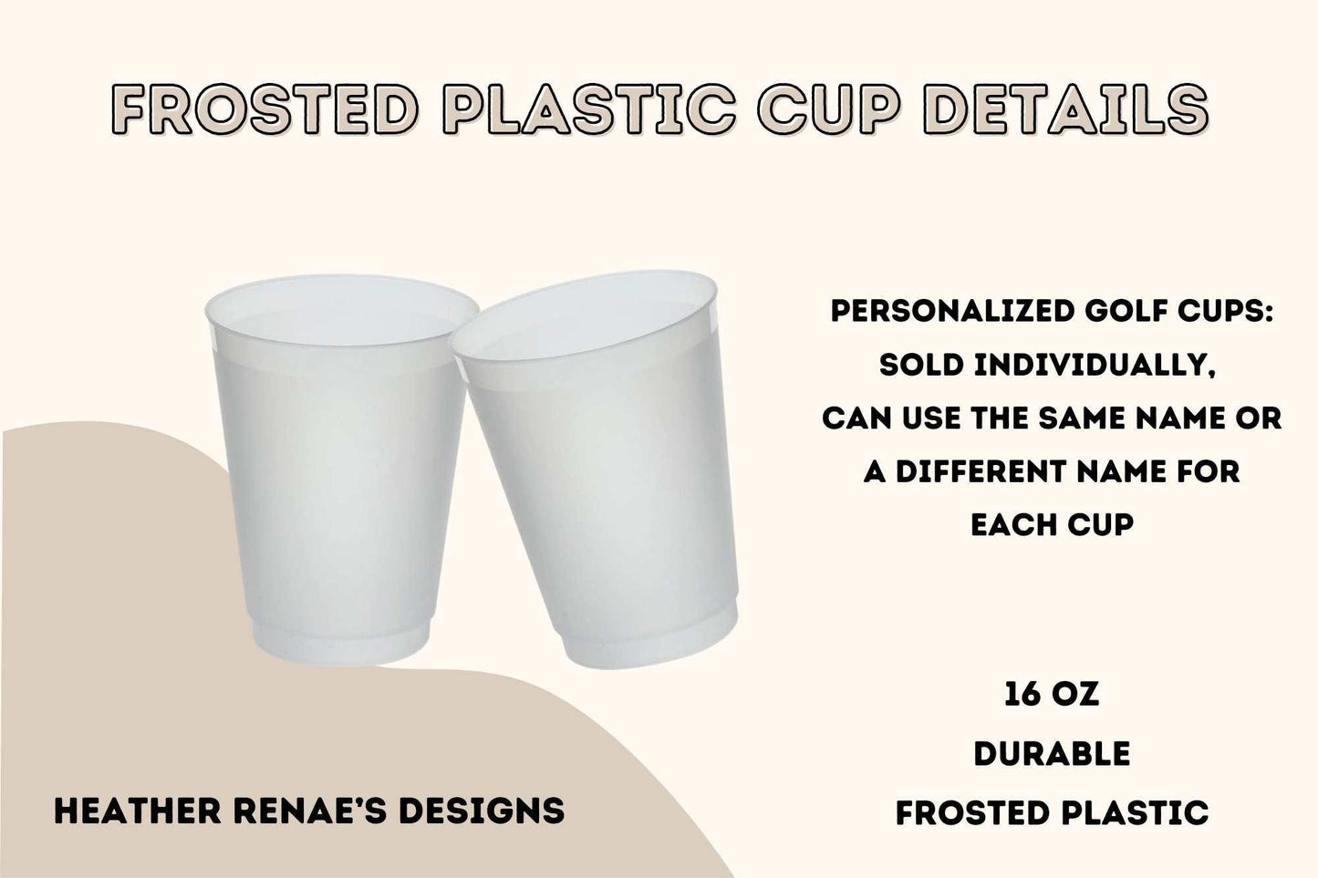 Personalized Golf Cups Party Favors