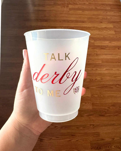 Kentucky Derby Cups, Derby Party Decor, Kentucky Derby Decorations, Talk Derby to Me, 16oz frosted cups