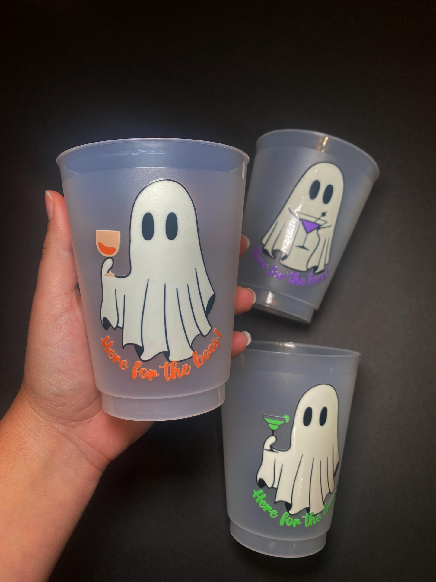Here for the Boos Halloween Ghost Party Cups