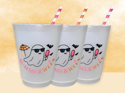 Summerween Party Frosted Plastic Cups