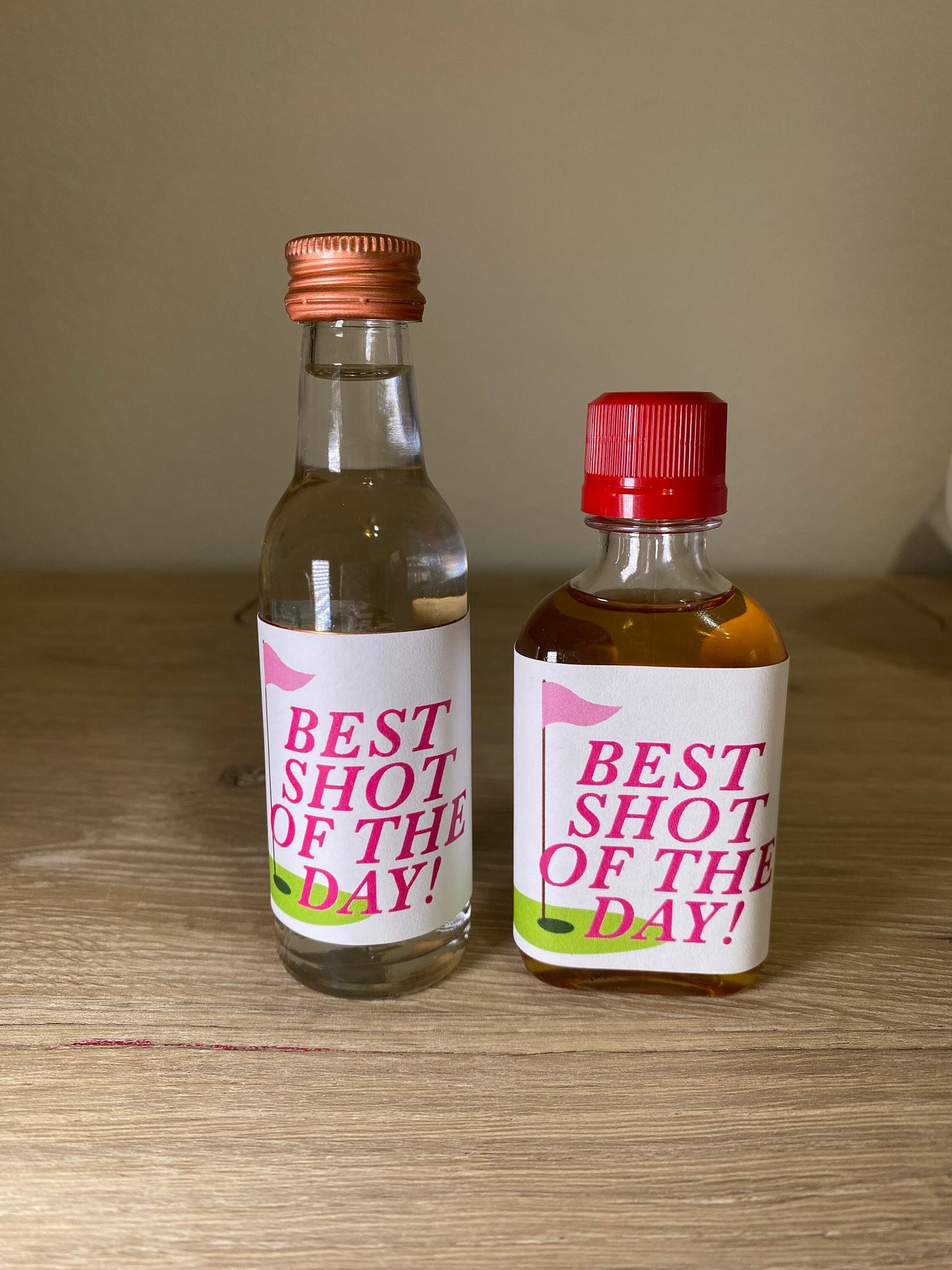 Women's Pink Golf Party Shot Labels