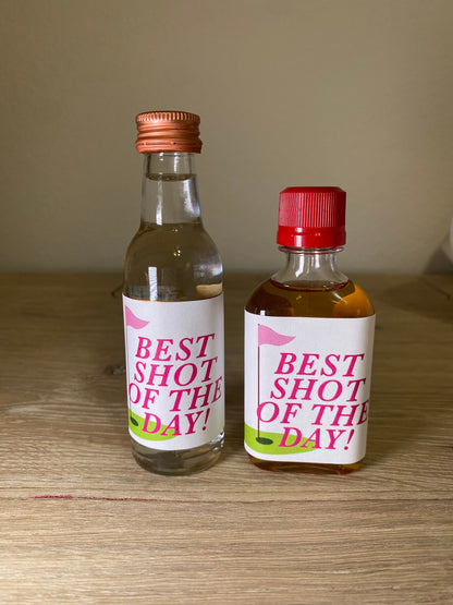 Women's Pink Golf Party Shot Labels