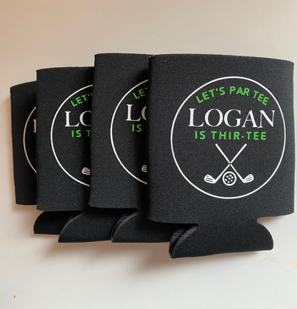 Golf Birthday Party Favors Can Cooler