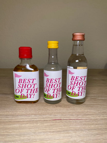 Women's Pink Golf Party Shot Labels