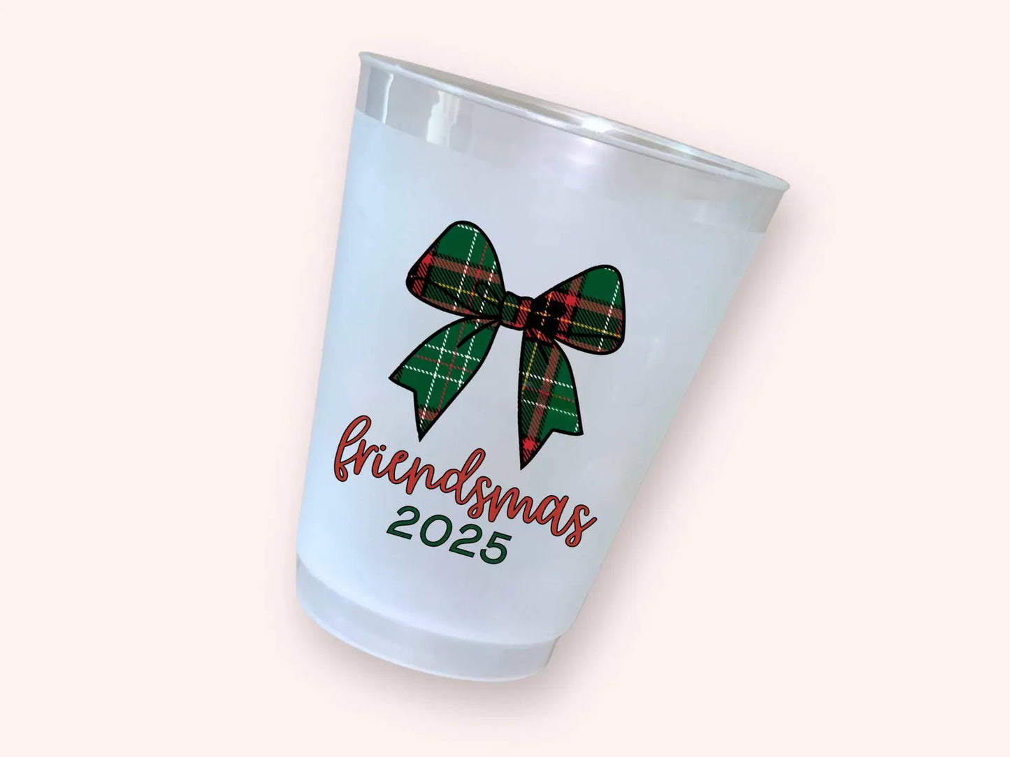 Friendsmas 2025 Party Cups, Set of 10 Plastic Cups Christmas Party Favors